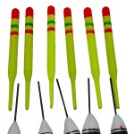 Kit with plastic and polystyrene fishing float, set of 15 pieces, multicolor color